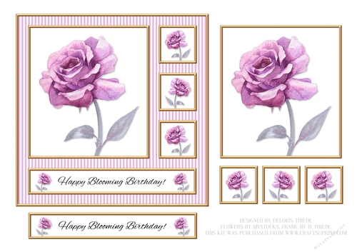 Lovely Roses Birthday Topper (Card Two)