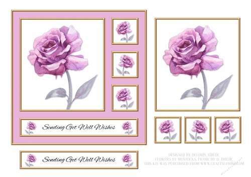 Lovely Roses Get Well Topper (Card One)