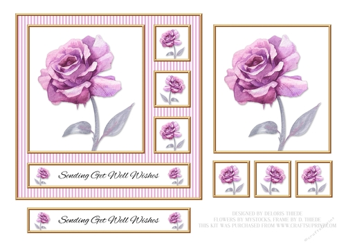 Lovely Roses Get Well Topper (Card Two)