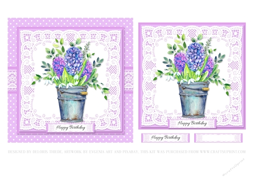 Lovely Spring Flowers Birthday Topper