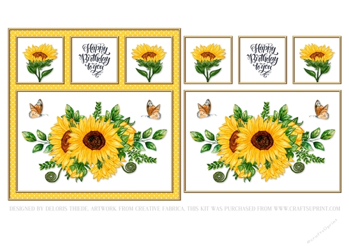 Lovely Sunflowers N Butterflies Birthday