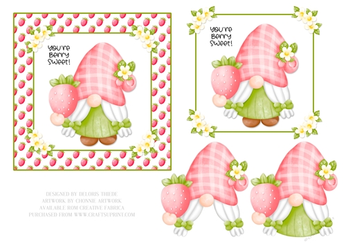 Youre Berry Sweet - Cute Strawberry Gnome
