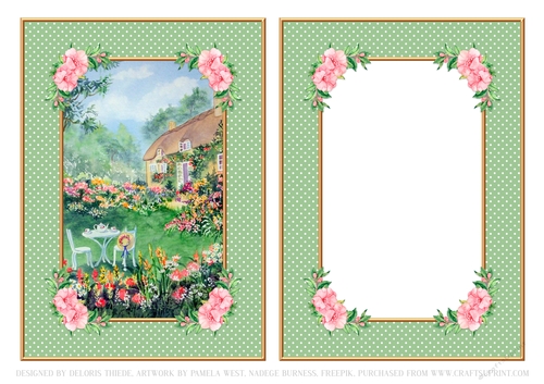Lovely Cottage Garden Topper N Insert