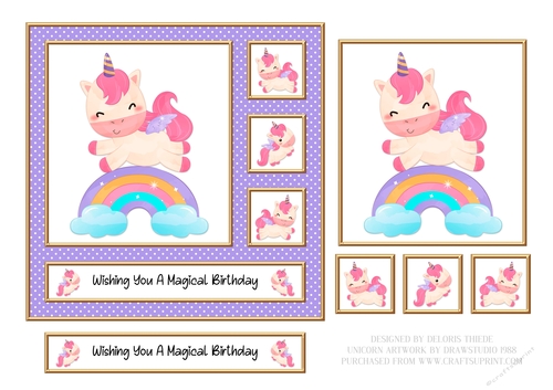 Wishing You A Magical Birthday Unicorn (Card Two)