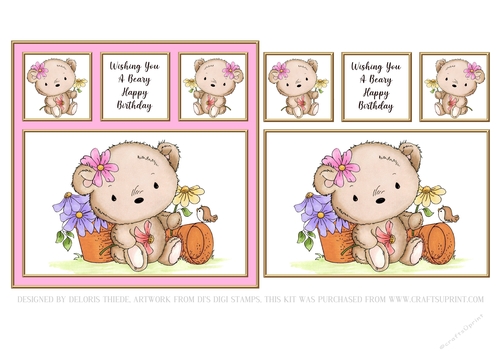 Wishing You A Beary Happy Birthday (Pink)