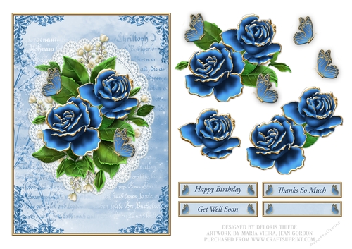 Lovely Blue Roses 