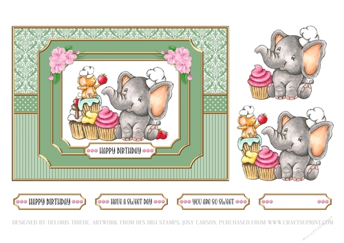 Cute Critters Birthday Topper #2