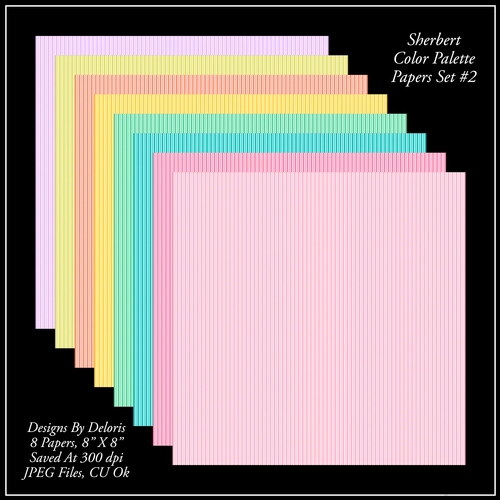 Paper Pack 2 - Sherbert Color Palette
