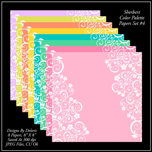 Paper Pack 4 - Sherbert Color Palette