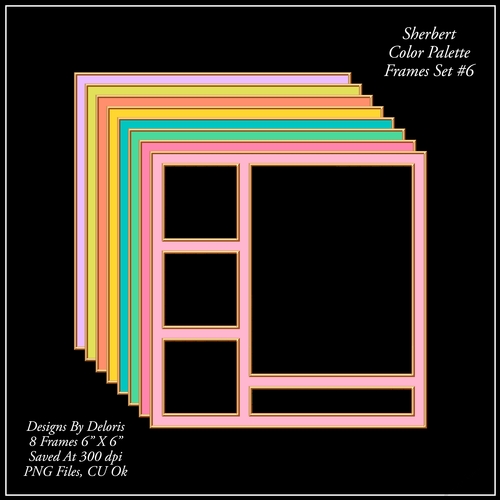 Frames Set 6 - Sherbert Color Palette