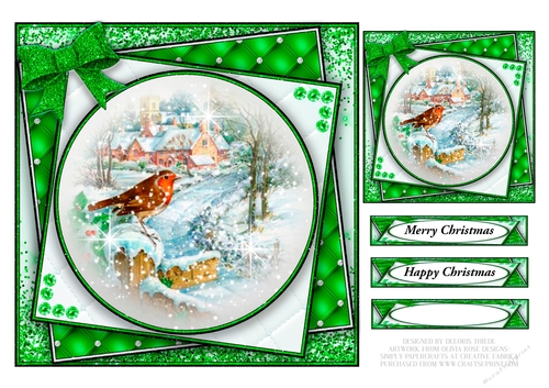 Lovely Robins In Winter (Card One)