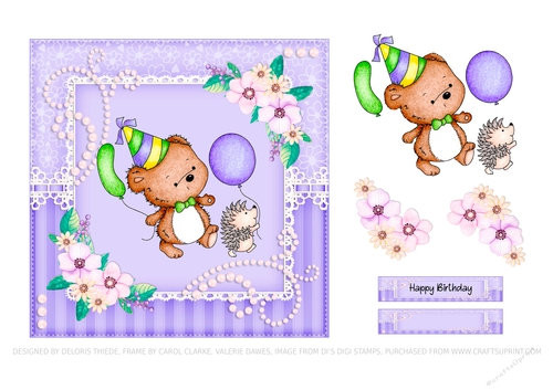 Cute Critters Birthday Topper (One)