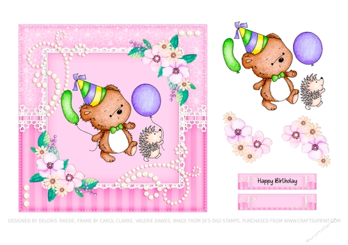 Cute Critters Birthday Topper (Two)