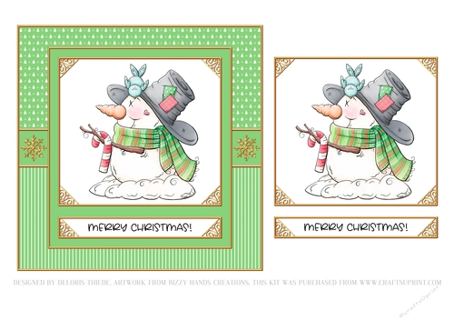 Cute Snowman - Merry Christmas (Green)