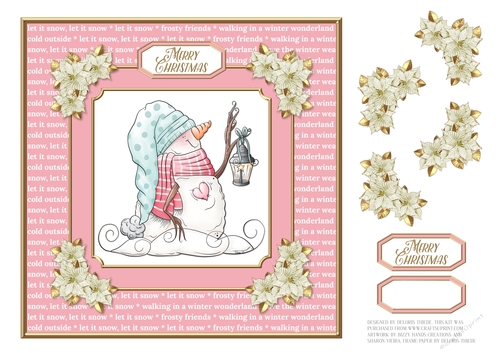 Cute Snowman Holiday Topper - Two