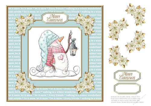 Cute Snowman Holiday Topper - Three