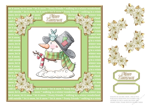 Cute Little Snowman - Green