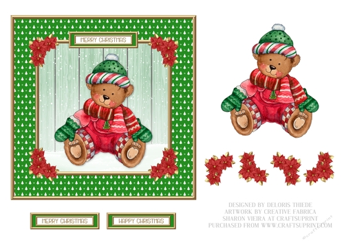 Cute Teddy Holiday Topper