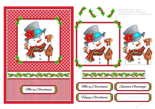 Cute Snowman Holiday Topper