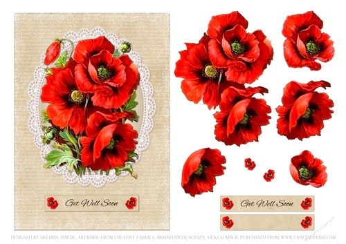 Lovely Poppies Get Well Topper