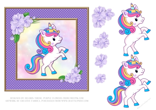 Cute Little Unicorn Topper #1
