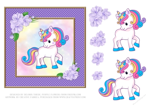 Cute Little Unicorn Topper #2