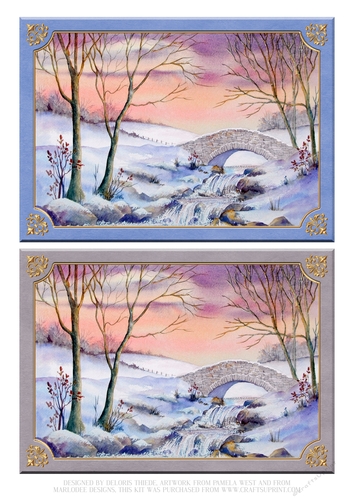 2 Lovely Winter Waterfall Toppers