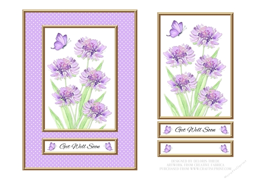 Lovely Watercolor Flowers Get Well Topper