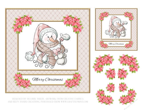 Cute Snowlady Holiday Topper (One)