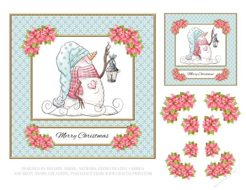 Cute Snowlady Holiday Topper (Two)