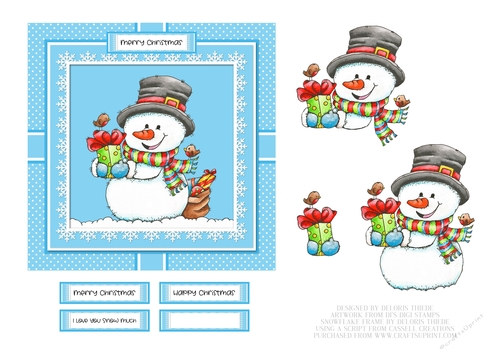 Cute Snowman Holiday Topper