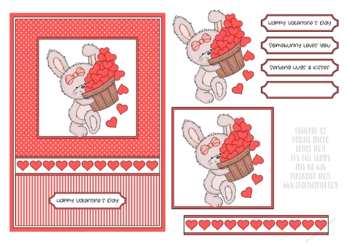 Somebunny Loves You - Valentine Topper