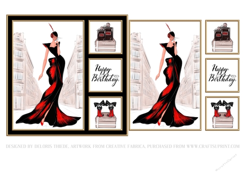 Lovely Lady Birthday - Card Three