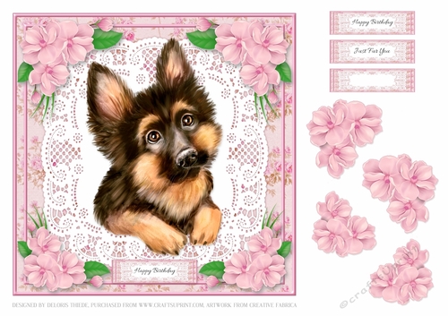 Cute Puppy Birthday Topper #4