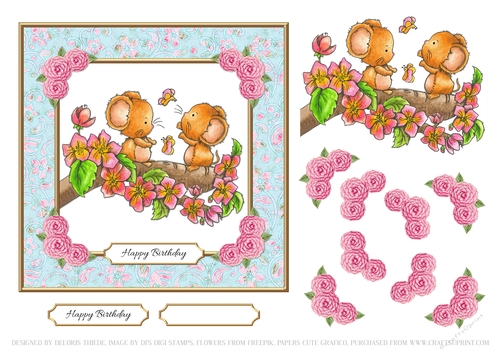 Cute Critters Birthday Topper #3