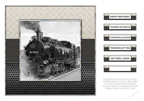 Vintage Steam Train Topper