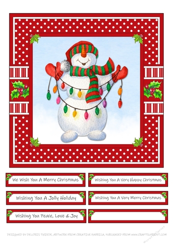 Cute Lil Snowman - Card One