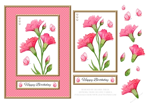 Lovely Carnations N Butterflies - Birthday