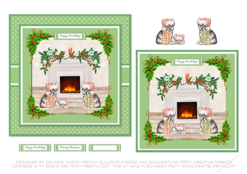 Cute Puppies Holiday Topper