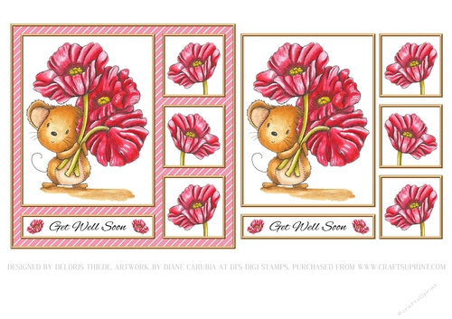 Poppy Mouse Get Well Topper