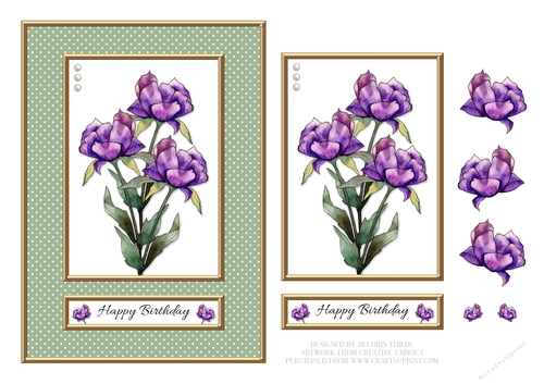 Birthday - Lovely Watercolor Peonies - Green
