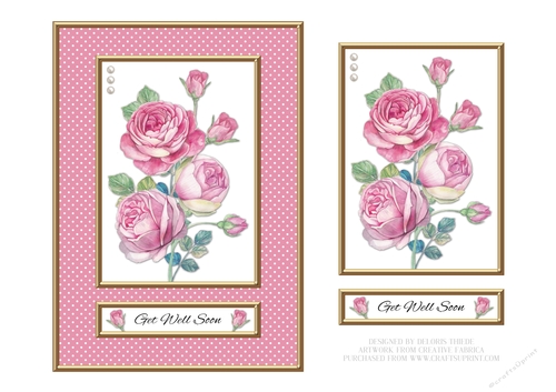 Lovely Roses Get Well (Pink Polka Dots)