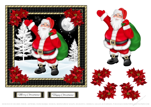 Cute Santa Holiday Topper