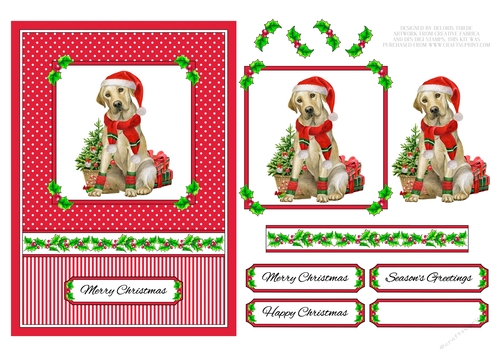 Cute Labrador Christmas Topper
