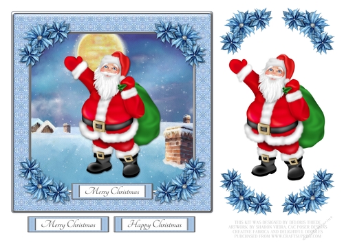 Cute Santa Holiday Topper