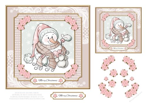 Cute Snowlady Holiday Topper 