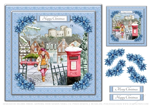 Christmas on the village green - card one