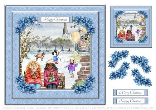 Christmas on the village green - card two