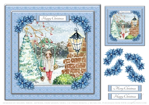 Christmas on the village green - card three