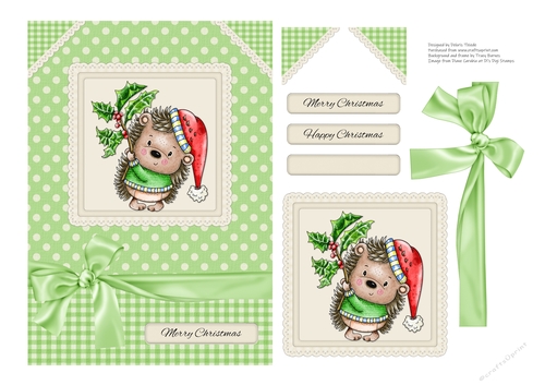 Cute Hedgehog Holiday Topper